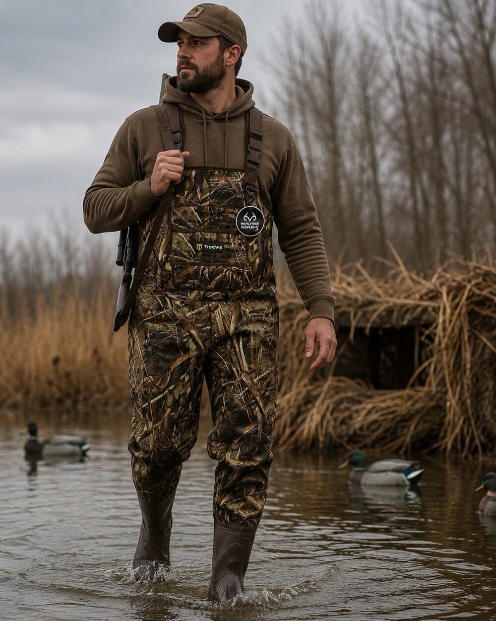 TideWe Realtree MAX-5 Chest Waders Men’s Sz 9 Duck Hunting Fishing NWT